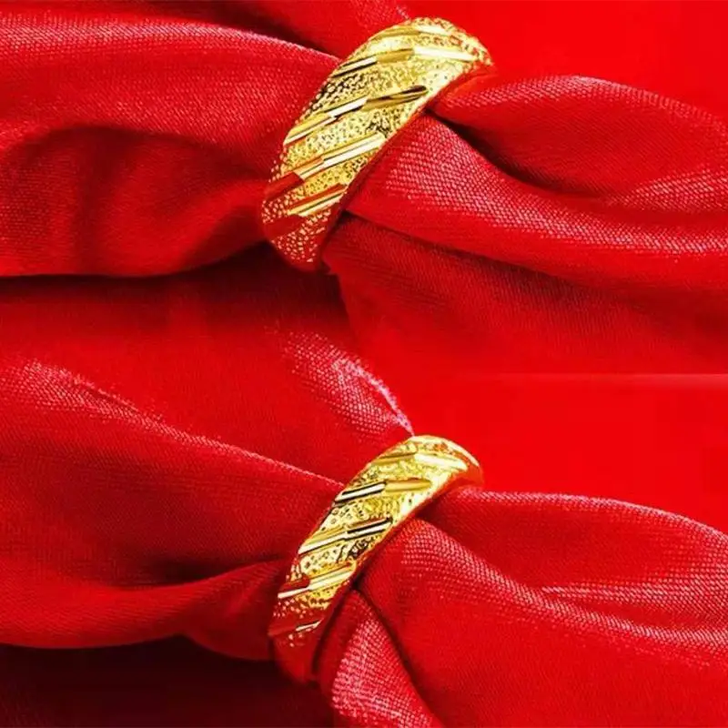 Fancy Gold Carve Dragon Phoenix Couple Adjustable Open Rings Classic Elegant Fashion Jewelry Gift Wedding
