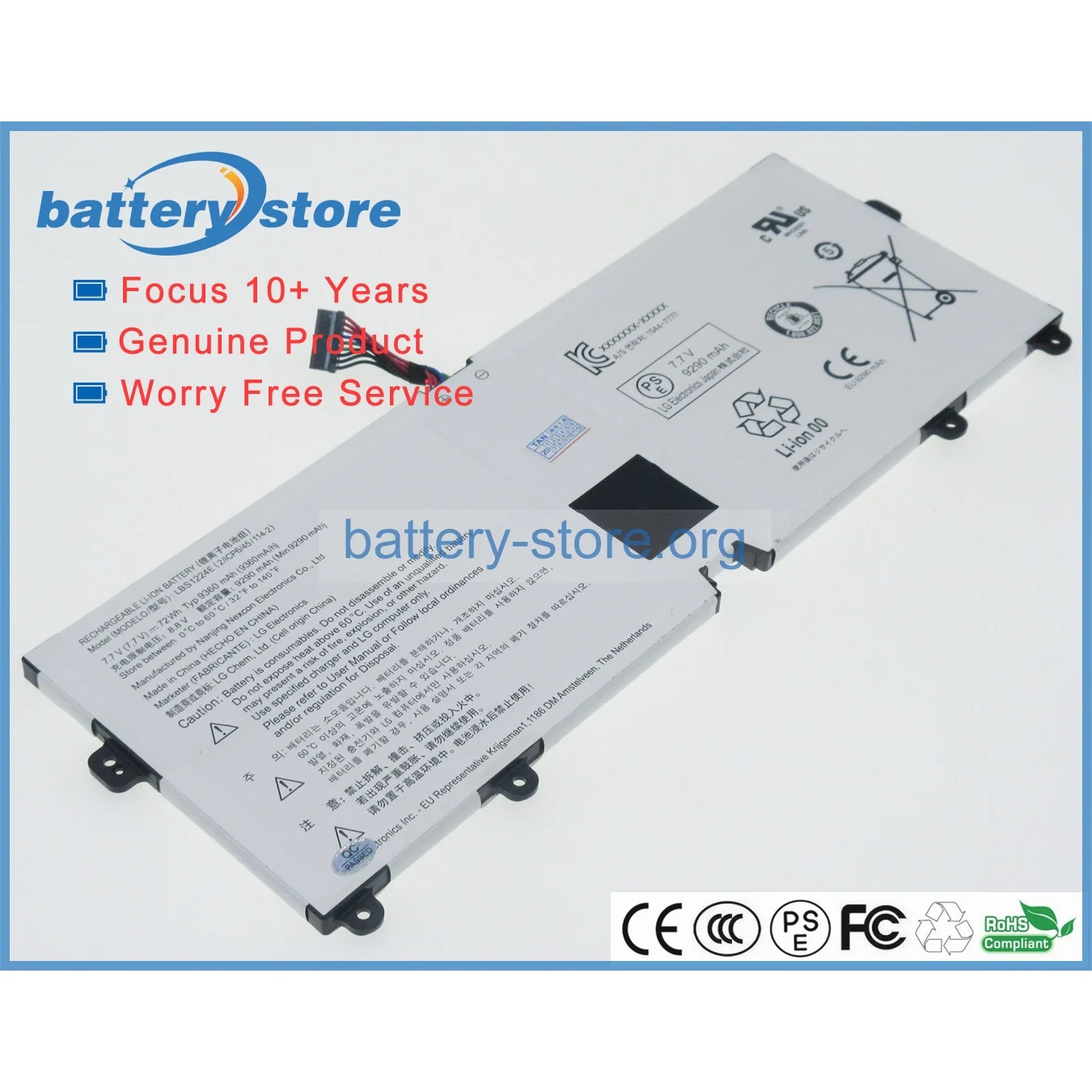 Genuine laptop batteries for 2ICP6/45/114-2,13Z990,14Z980,14Z990,gram 17Z90N,13Z980,15Z980-GA77J,15Z990-GA56J,7.7V,4 cell