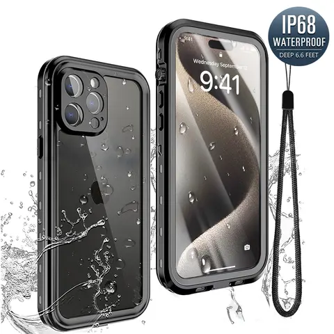 IP68 Waterproof Case For iPhone 17 Air 16e 15 Pro Max 14 Pro Max 13 12 11Pro Max XR Full Protection Heavy Duty Shockproof Covers