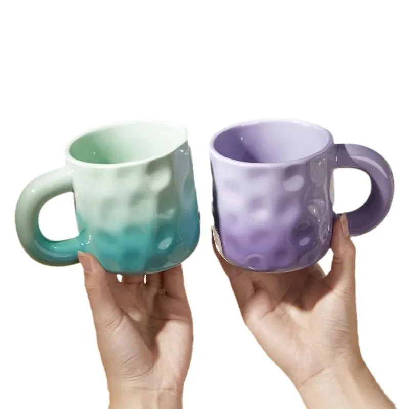 Original French Style Mug Ceramic Cup Household Dopamine Couple Water Cup Girl Office Coffee Cup Tea Cup