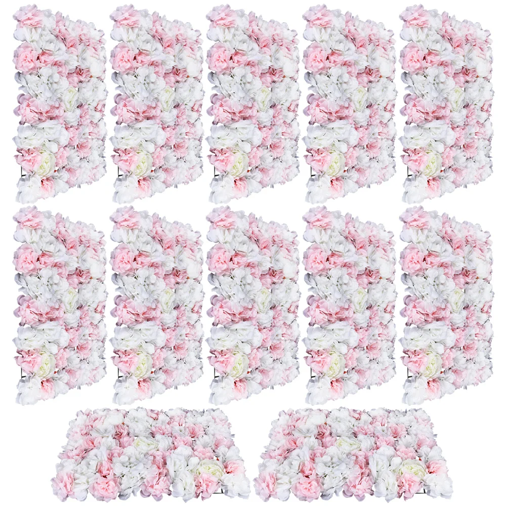 12 pcs Artificial Silk Flower Wall Panel Wedding Photography Venue