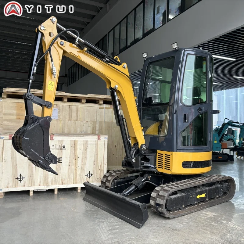 SDYT 미니 굴삭기 소형 크롤러 굴삭기 가정 정원 공사용 도랑 파기 및 철거 유로 5 쿠보타 엔진 맞춤형