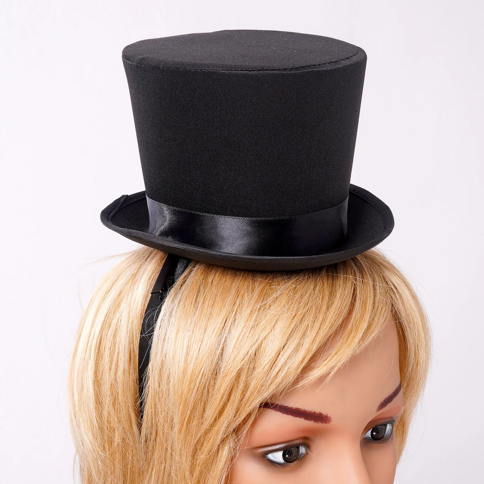 Black Top Hat Magician Performed Hat Hair Hoop Hairpin Banquet Ball Magic Stage Performances Show for Adult Kid Party Fedora Hat