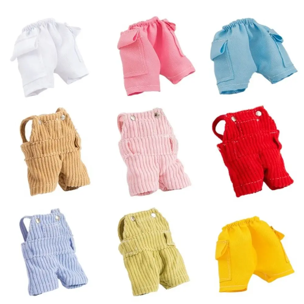 Corduroy Striped Overalls for 14cm Gromit Dog Colorful Casual Doll Pants Dolls Accessories (No Doll)