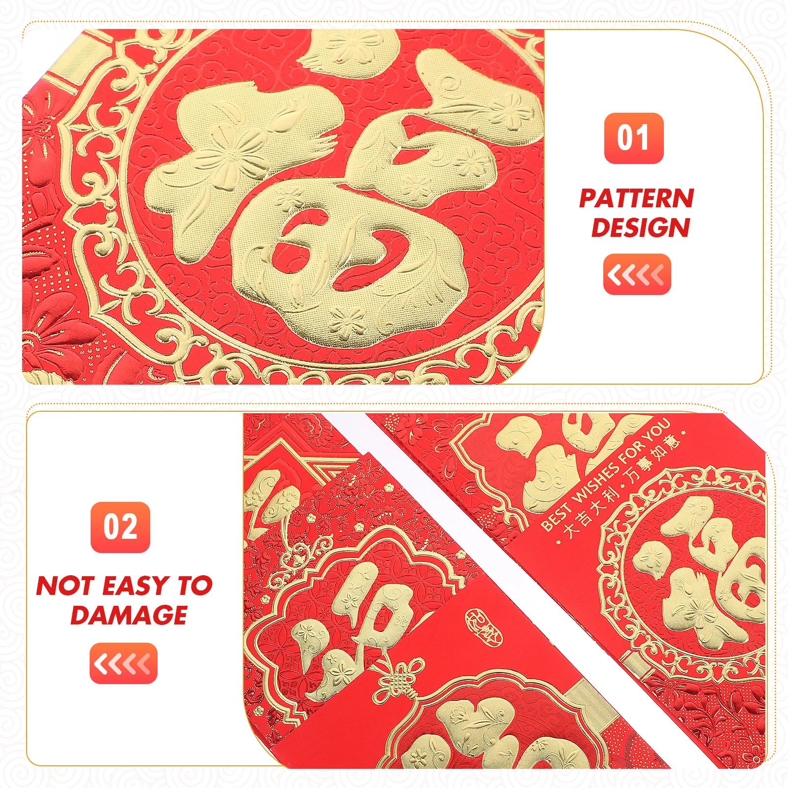 

6pcs Dragon Year Red Envelopes Chinese New Year Lucky Money Packets Wedding Red Envelope 2024 Festival Gift Bag Party Accessory