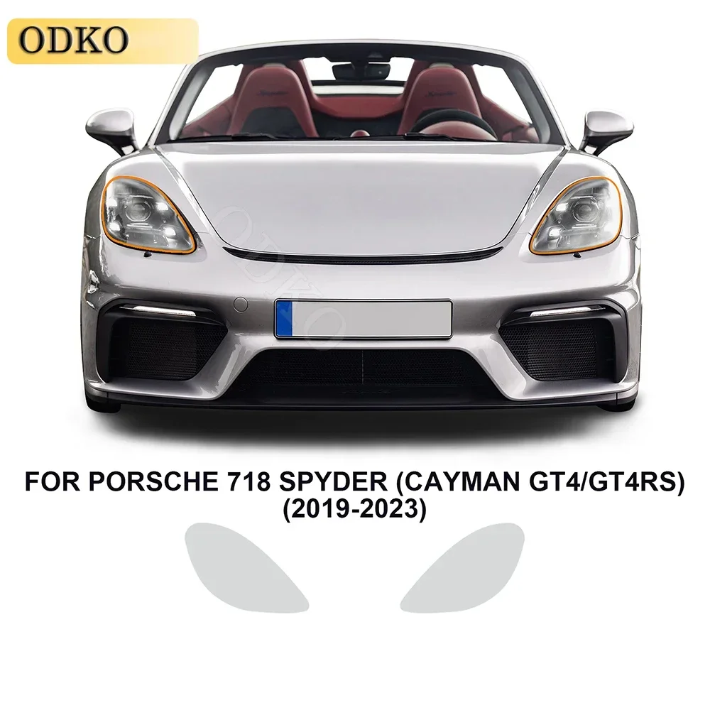 

Pre Cut Paint Protection Film Headlight 8.5mil Invisible TPU PPF For Porsche 718 Spyder Cayman GT4 GT4RS 2019-2023