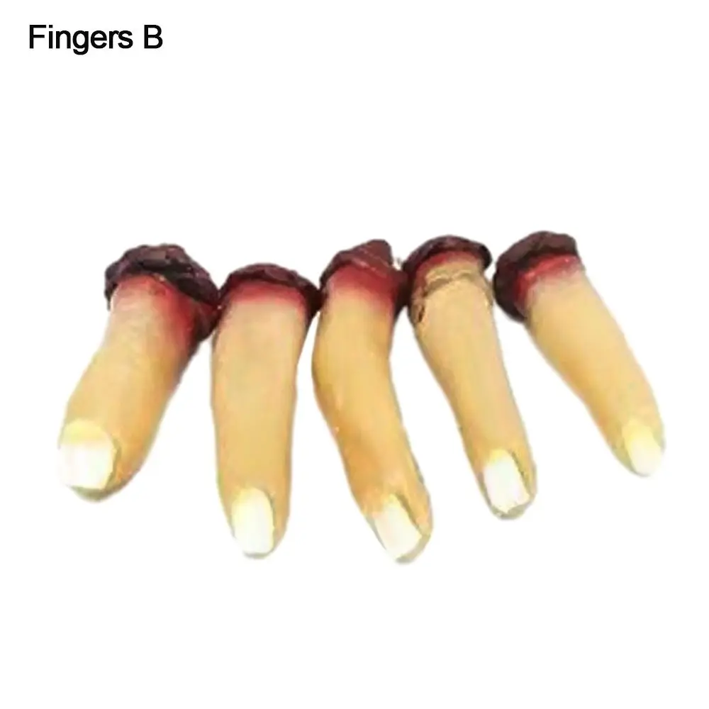 2Packs Latex Fake Body Organs Red Eyeball Broken Finger Eyeball Ear Broken Finger, Halloween Horror Props Happy Party Supplies