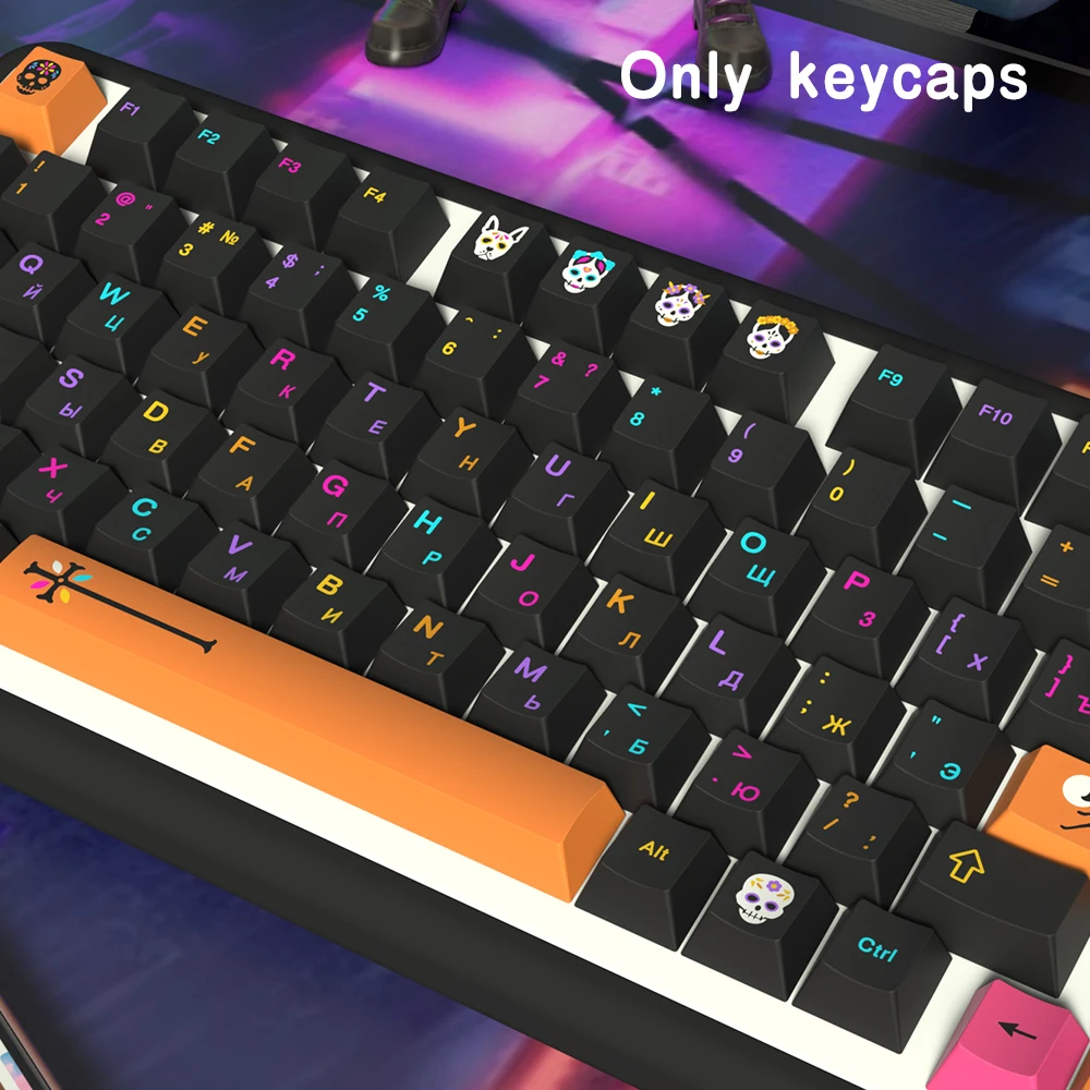 Imagem -04 - Underground World Keycaps para Teclado Mecânico Teclado Mecânico Brasileiro Japonês Coreano Espanhol Francês Perfil Cereja Pbt Keycap Faça Você Mesmo Iso 7u