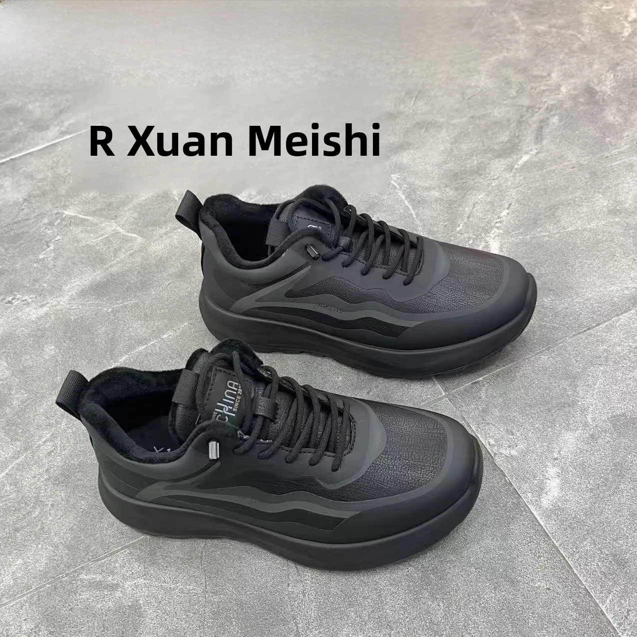 

X5509Y Xuanmeii Winter New 2025 Faionable round Toe Fce Lined Casual Versatile Men's oes Lightweight Spor Loers
