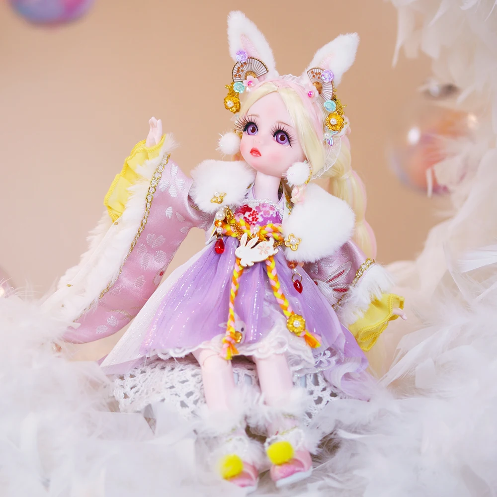 DBS DREAM FAIRY Doll 1/6 BJD Mid-Autumn Festivel Combo Bunny Mechanical Joint Body With Makeup  Girls SD