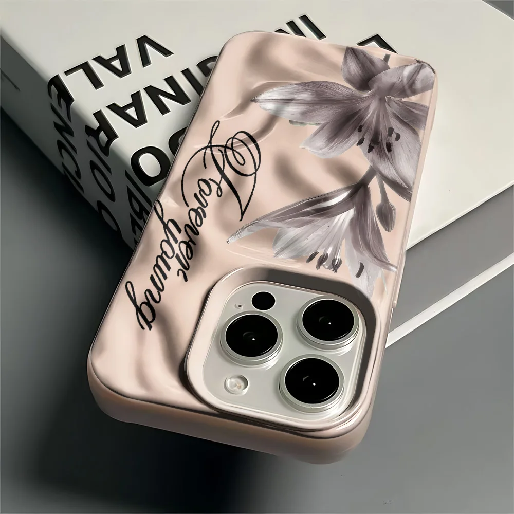 Funda Protectora de Silicona Lily Forever Young para Cámara, Compatible con iPhone 17, 16 Plus, 15, 14, 13, 12, 11 Pro Max, Protección Completa a Prueba de Golpes