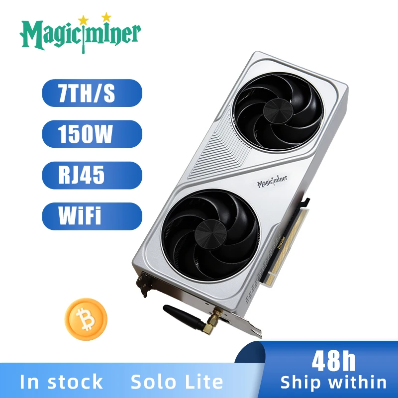 

Magic Miner BG02 7TH/s Silent Home Mining Machine SHA256 BTC BCH Supported, Low Power 150WPlug&Play Mini Miner for PC/Server R