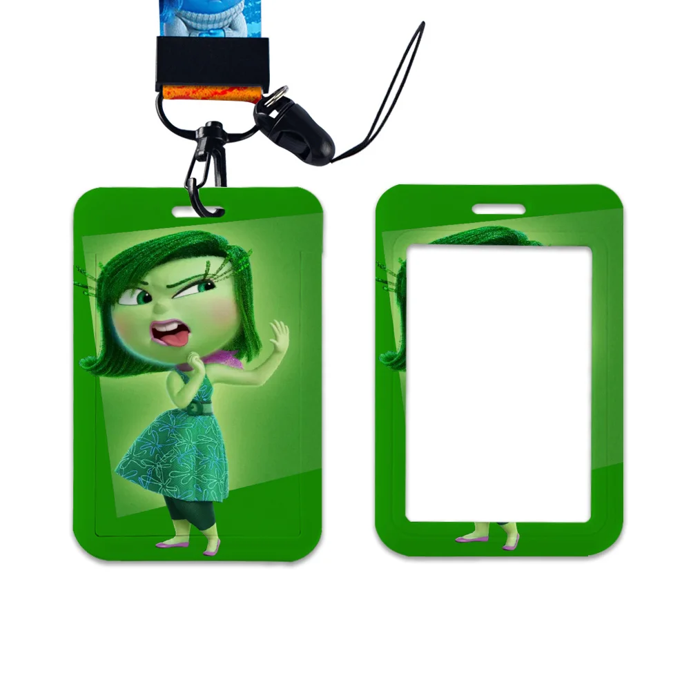 

Inside Out Disney Card Holder Work Permit Name Badge Keychains Student Id Card Lanyard Holder Accessories