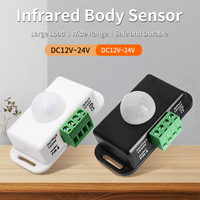 DC 12V-24V PIR Motion Sensor Switch Automatic Module Delay Time Dimmable PIR Infrared Human Body Induction Detect for LED Light