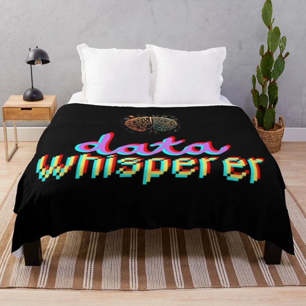 

Data whisperer programming Throw Blanket Soft Plaid Loose Vintage Blankets