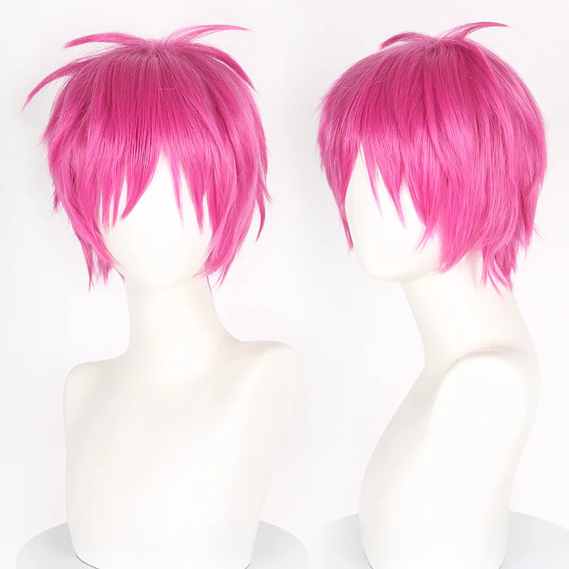 

Saiki Kusuo Cosplay Wig Anime The Disastrous Life of Saiki K Cosplay Pink Hair Heat Resistant Synthetic Wigs Role Play