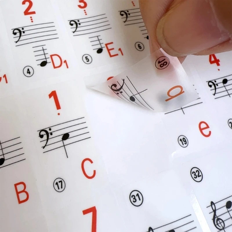 Clear Piano Keyboard Sticker