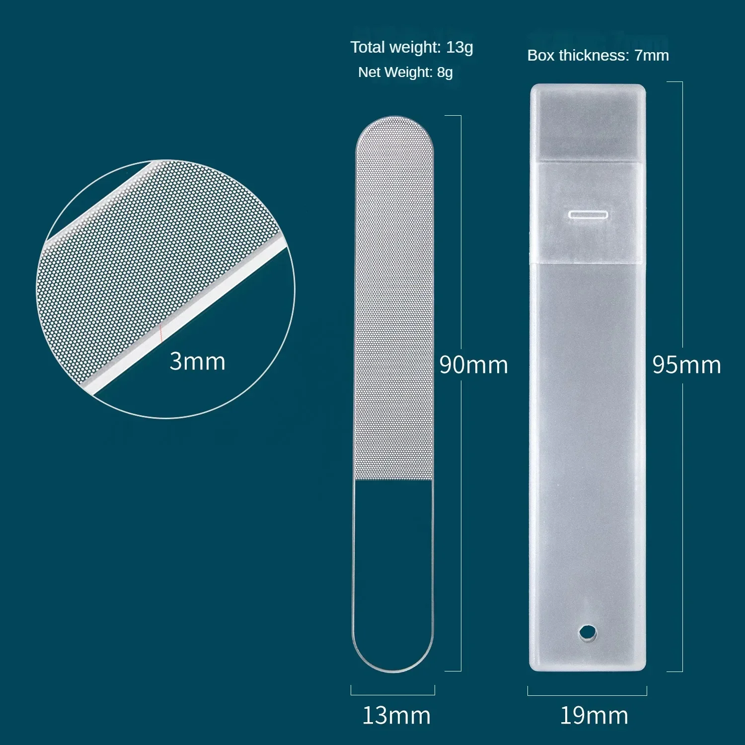 Transparante nagelvijl Nano glazen nagelvijlen Professioneel schuren Polijstvijlen Slijpapparatuur Manicure Art Tools Whit Box