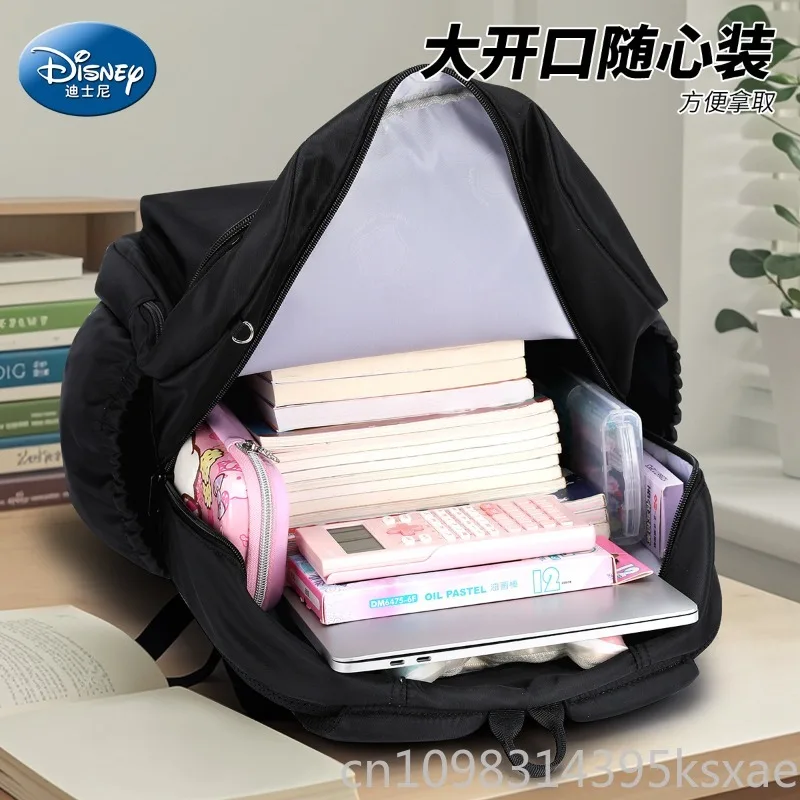 Disney School Backpack for Girls Lightweight Breathable Waterproof Anti Bacterial Spine Support Junior High Student Bookbag