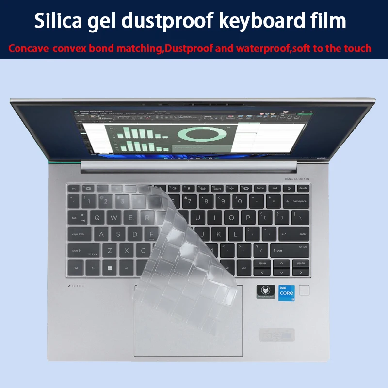 

Для HP ZBook Firefly 14 G11/G10 силиконовая пленка для клавиатуры 14 дюймов пленка для экрана ноутбука HD закаленная пленка защитная пленка от синего света