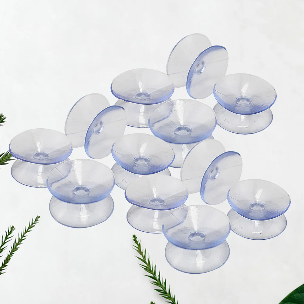 48 Pcs Desktop Suction Cups Transparent Suckers Double Sided Double-sided Silicone Without Hooks