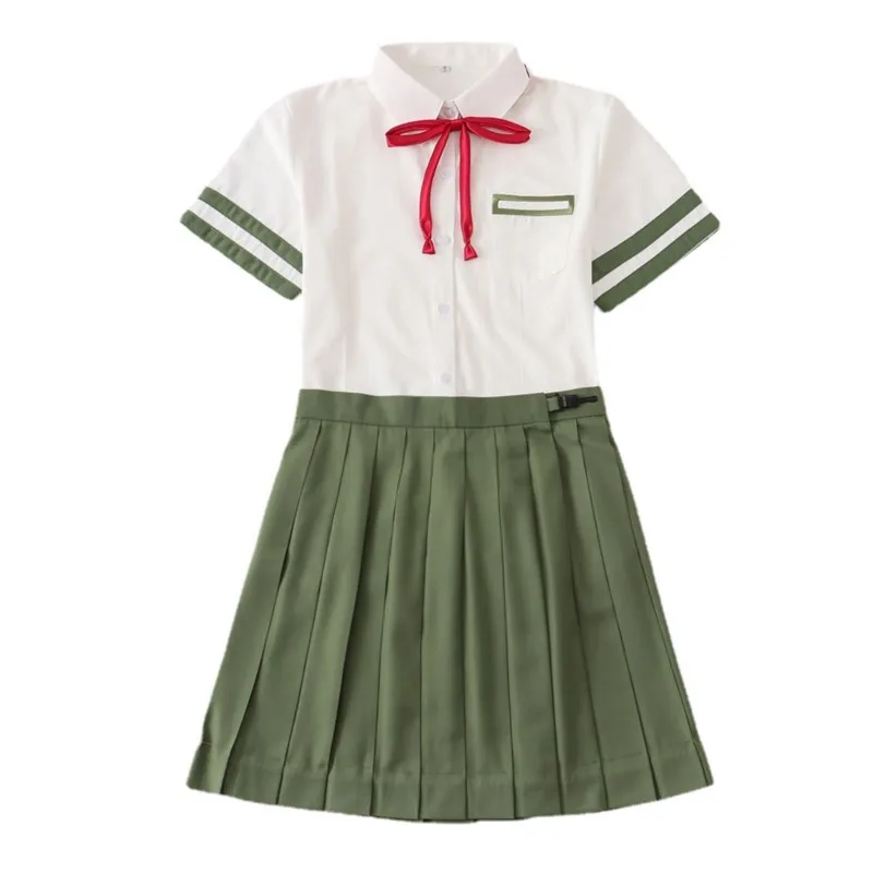 Uniforme japonés de manga corta, traje de Anime japonés, JK Top + faldas plisadas, traje de marinero de estilo universitario, disfraz de Cosplay