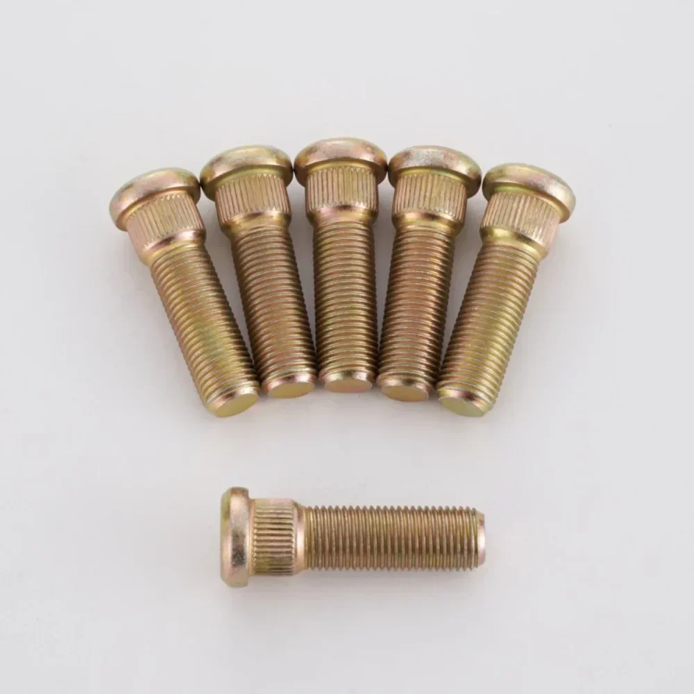 5pcs Wheel Hub Spline Bolts Screws for Great Wall Haval Series M12x1.25 Knurl OD 14mm Length 48mm