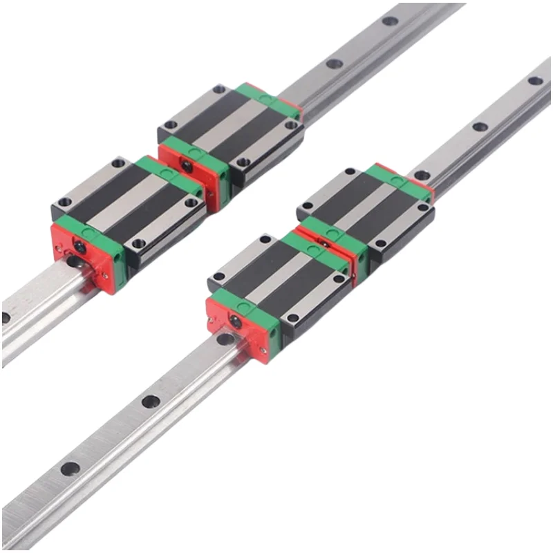 2pcs original Hiwin linear guide rail HGR15 -1000mm + 4pcs HGW15CA flanged block bearings CNC parts