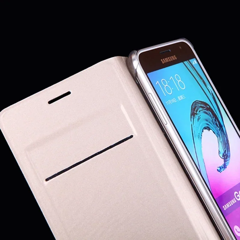 PU Leather Wallet Case For Samsung Galaxy J3 2016 J320 J320F J320H Funda Capa Flip Cover With Card Holder Shcokproof Pocket Bag