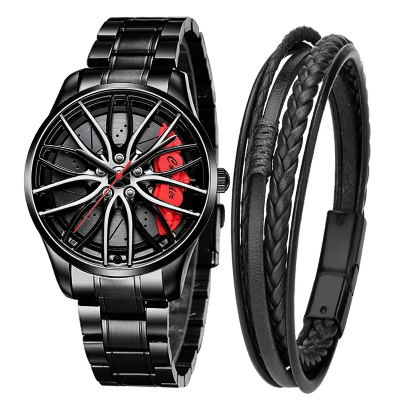 Sports Car Men Watch Magnetic Bracelets Quartz Waterproof Sport Rim Hub Wheel Wristwatch Car Quartz Men\'s Watches for Man Watch