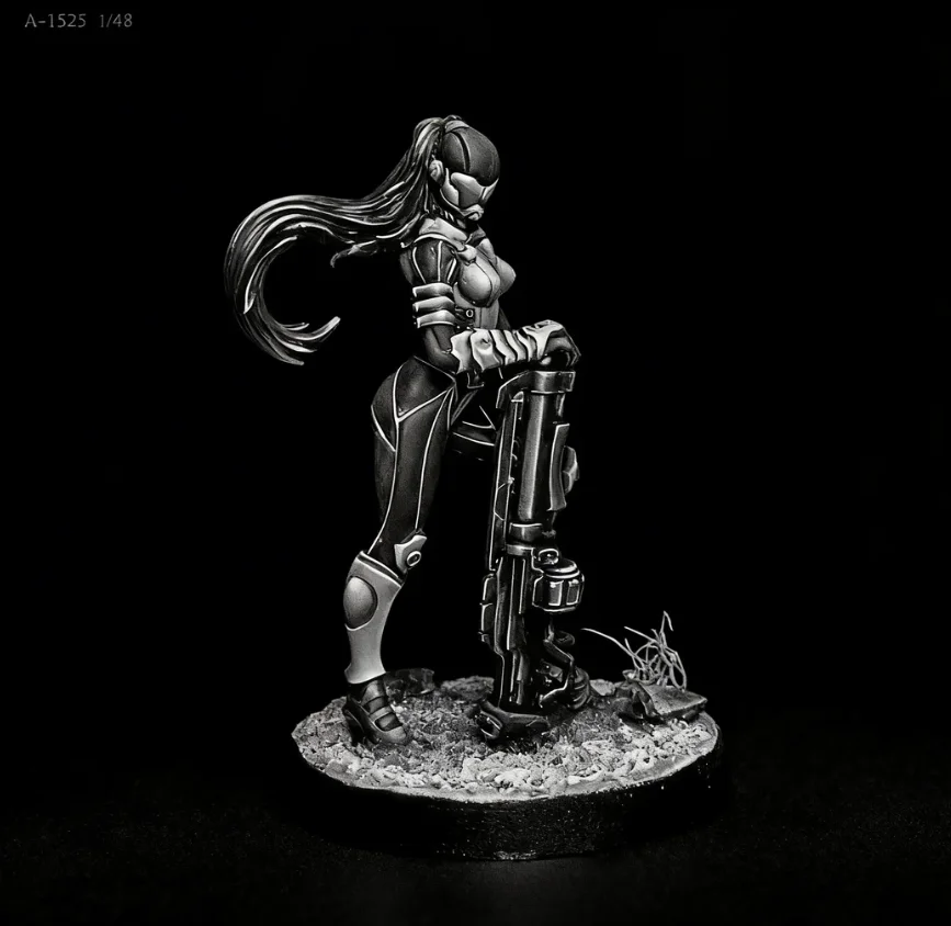 

1/48 Resin model kits figure beauty colorless and self-assemble A-1525