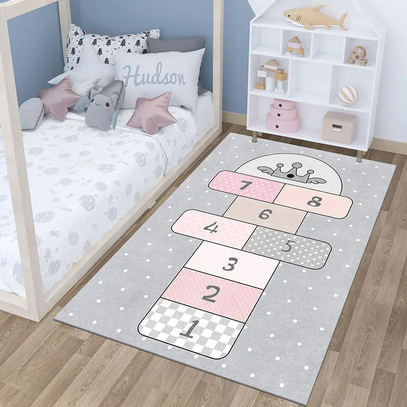 Cute Cartoon Children Play Carpet Living Room Decoration Carpets Home Bedroom Bedside Rug Large Area Mat Non-slip Washable Rugs