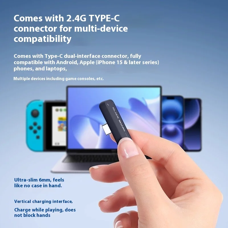 블랙 샤크 트루 와이어리스 블루투스 게이밍 이어폰 인이어 액티브 딥 노이즈 리덕션 2.4G 저지연 착용감 편안함