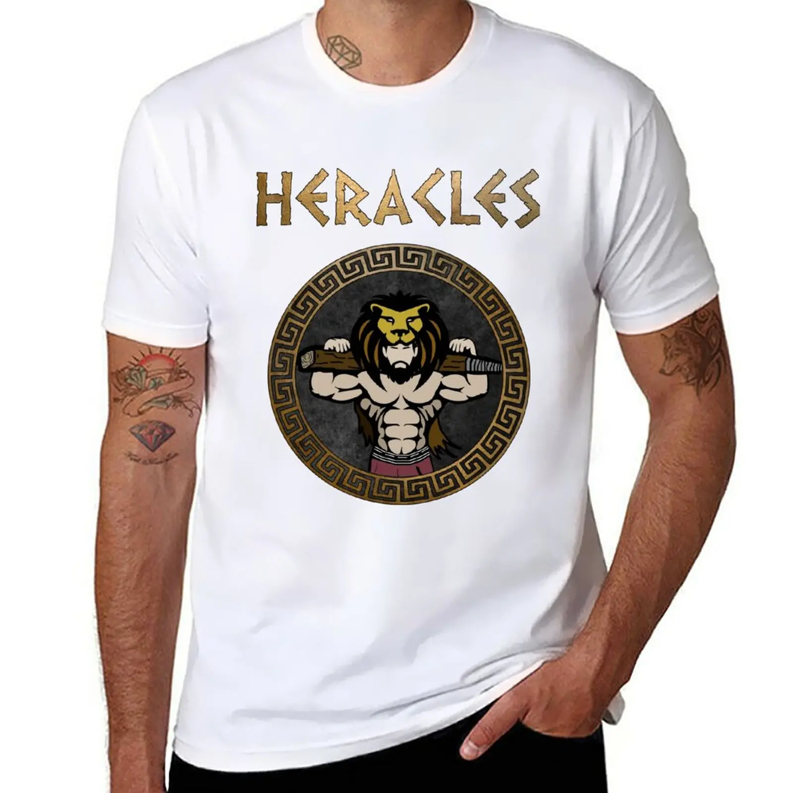 New Heracles Ancient Greek God and Hero Son of Zeus T-Shirt graphic t shirts hippie clothes Short sleeve mens t shirt