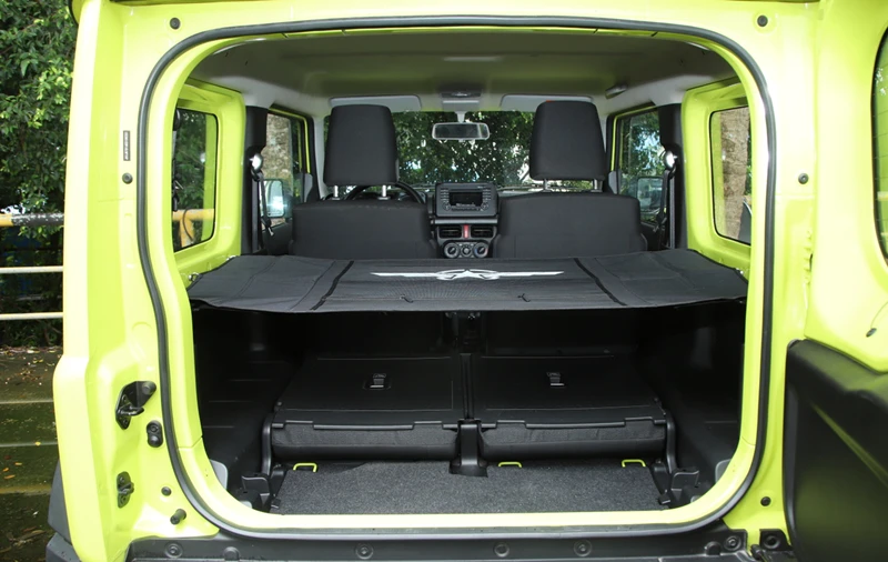 Stowing Tidying for Suzuki Jimny JB74 Car Rear Trunk Curtain Cover Storage Bag Net for Suzuki Jimny 2019 2020 2021 Accessories