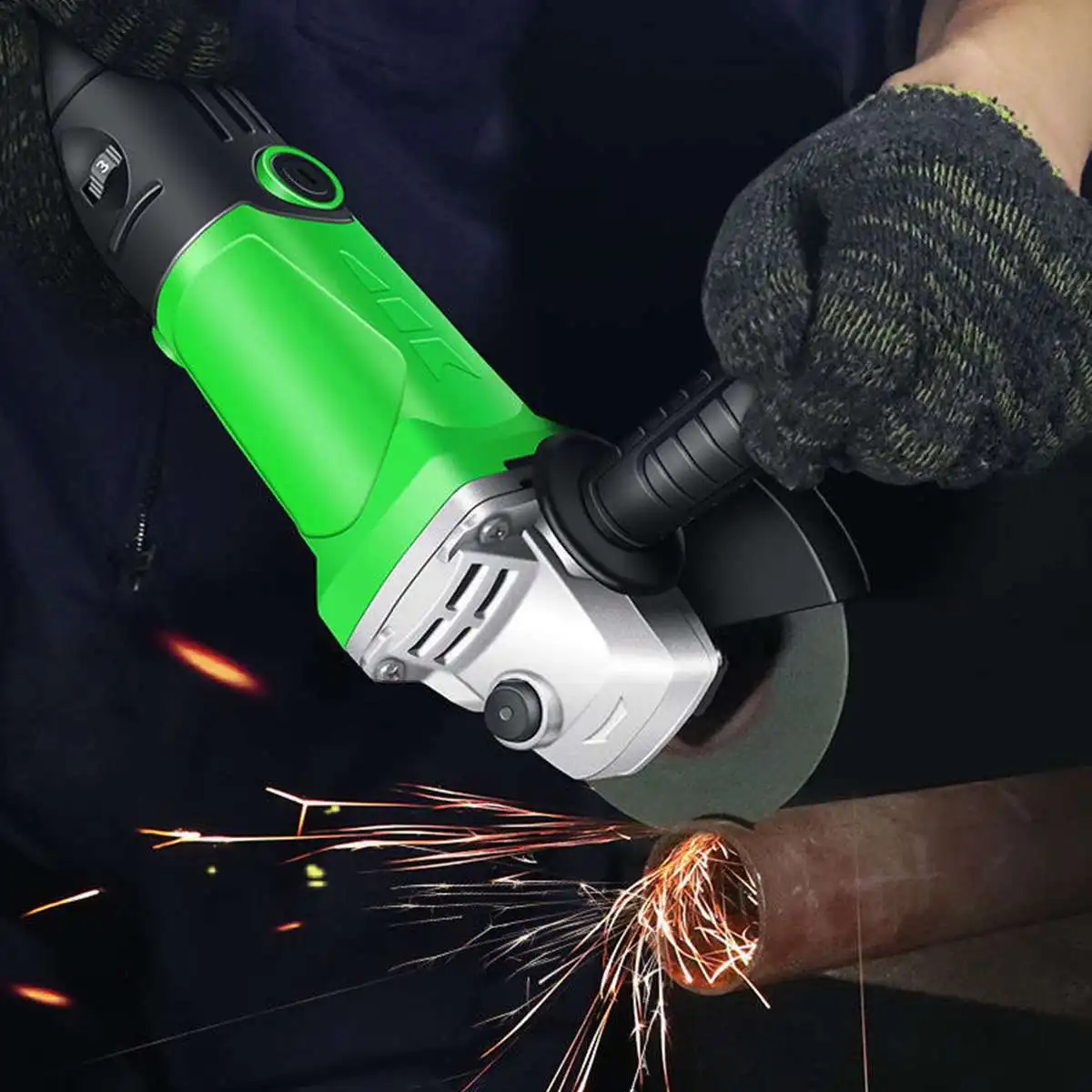 1800W Electric Angle Grinder 100mm 6 Speed Control Variable Speed Corner Grinding Equipment Machine Polishing Tool Power Tools