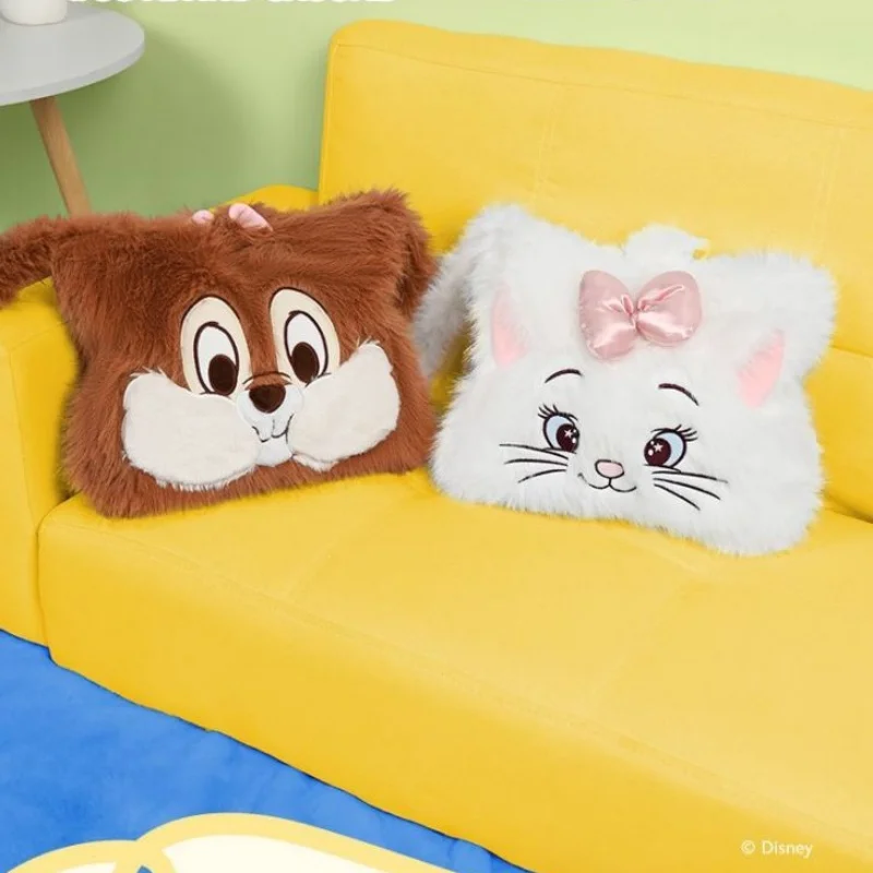 

Мягкая плюшевая сумка-кроссбоди Disney Chip 'n' Dale Marie Cat с длинным ворсом, 30 см, большая вместимость, для хранения книг и косметики, подарок на день рождения для девочки