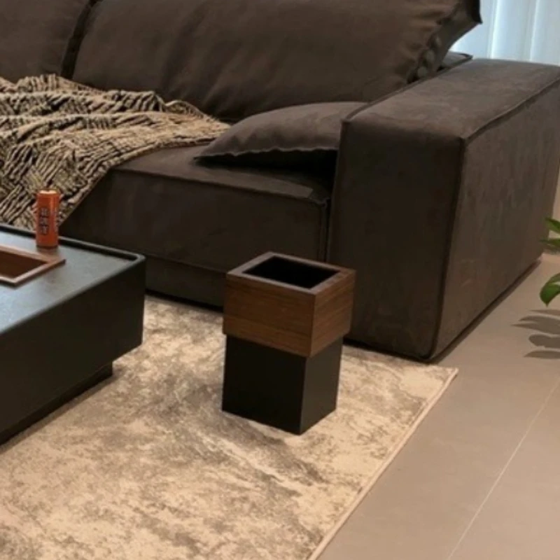 

Скандинавская деревянная корзина для мусора премиум-класса, минималистичная урна для офиса и ванной, экологичная корзина для отелей