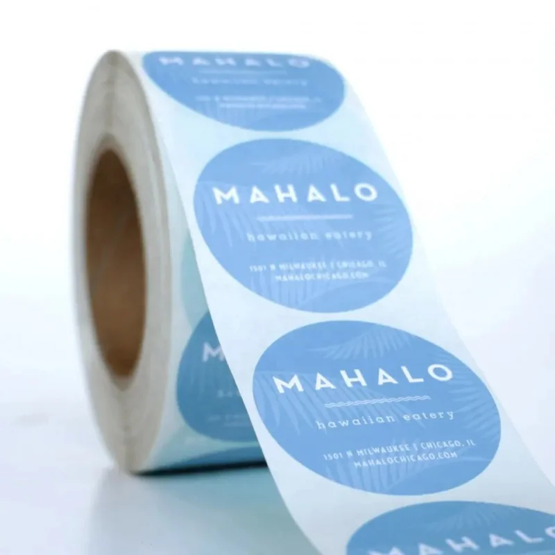 Pegatinas de vinilo autoadhesivas personalizadas, cinta adhesiva impermeable, rollo de impresión