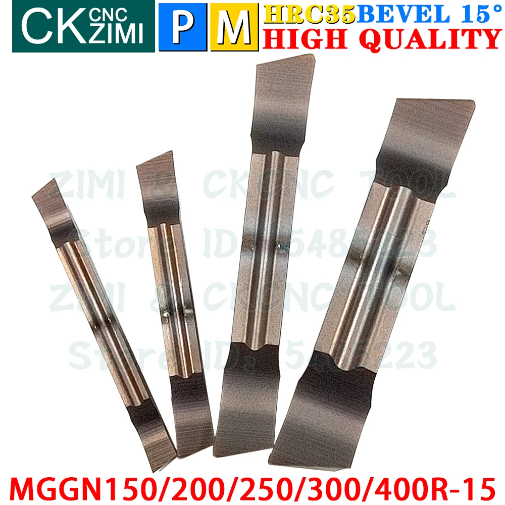 MGGN150 MGGN200 MGGN250 MGGN300 MGGN400 R-15 Plaquettes en carbure de meulage fin Outils d'insertion de rainurage de coupe MGGN R -15 Outils de tour à métaux d'usinage CNC pour acier inoxydable