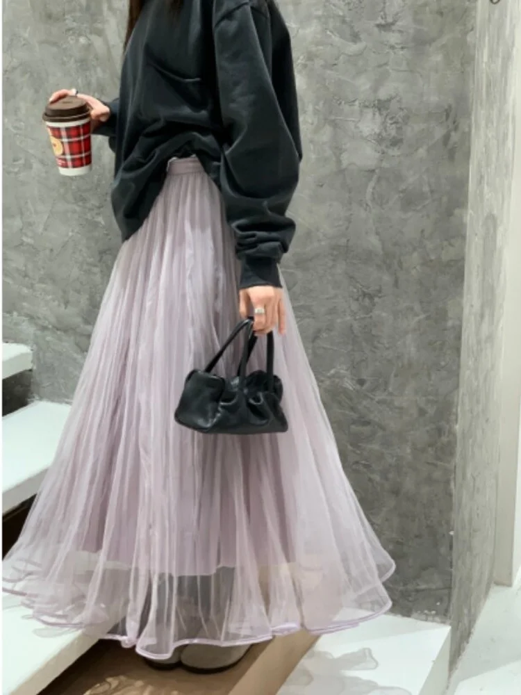 

Юбка Feita Spring Fairy: плиссированная, средней длины, А-силуэт, с богатой отделкой, из тюля и полиэстера, с эластичной высокой талией