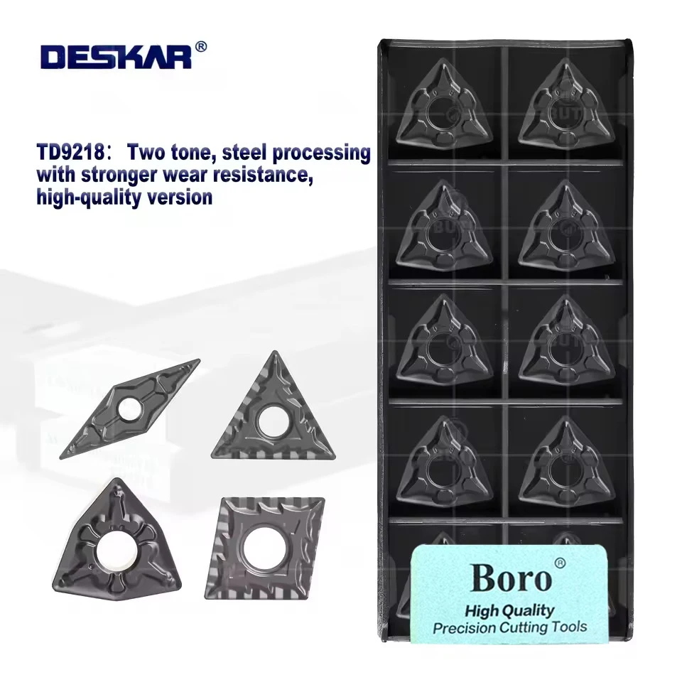

DESKAR 100% Original Cutting Cutters TNMG16 WNMG08 CNMG12 VNMG16 TD9218 CNC Lathe Carbide Inserts Two Tone Turning Blades Tools