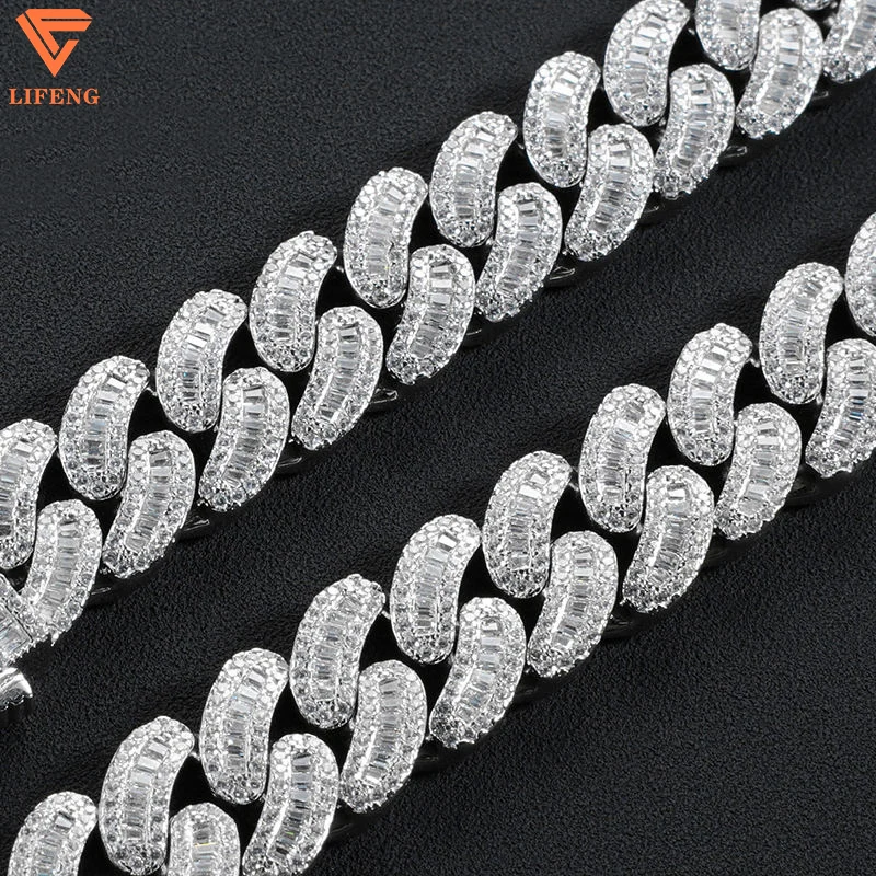 Fine Jewelry Customized high quality 925 silver vvs moissanite Cuban bracelet hot selling women jewelry bracelets