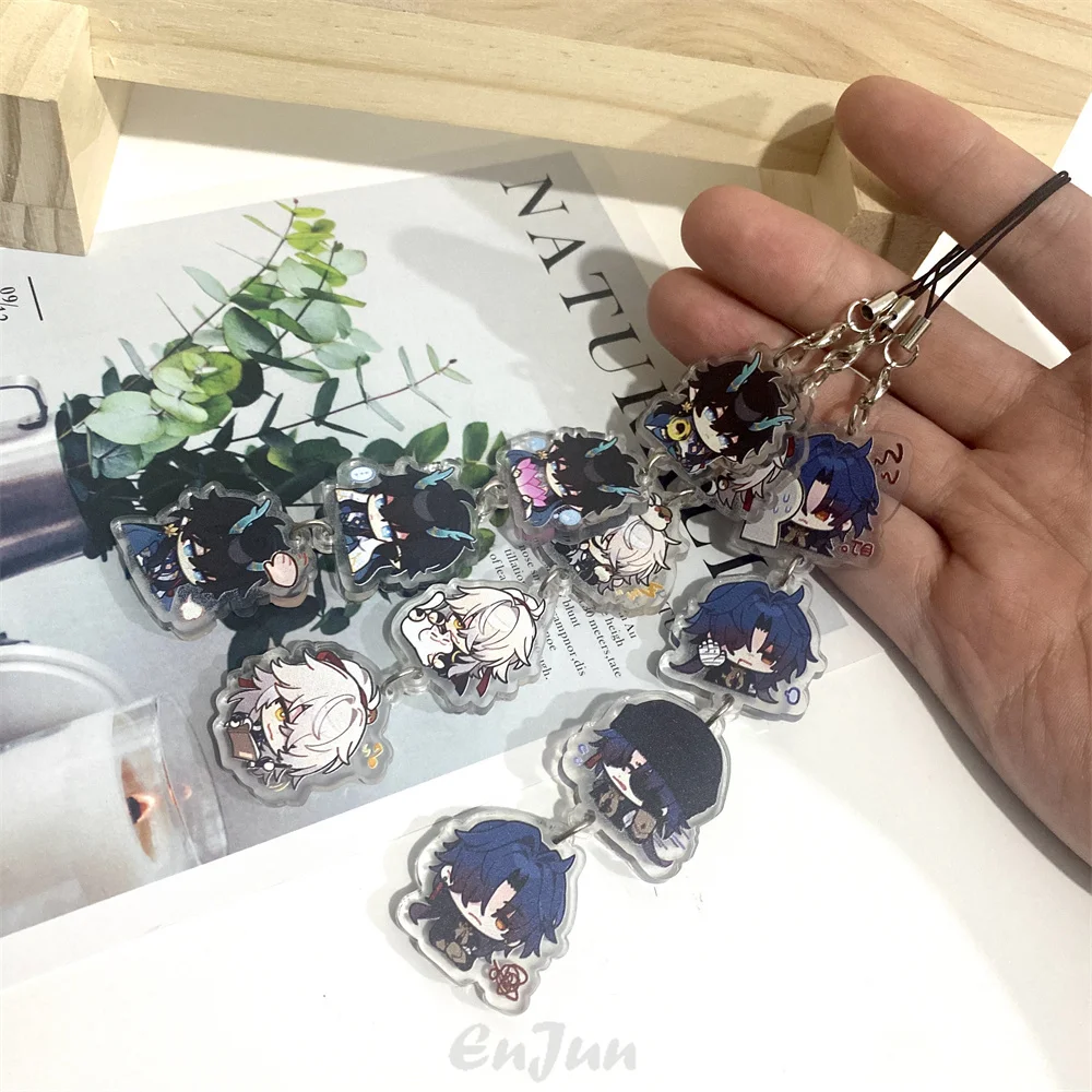 Blade Jing Yuan Lunae Honkai: Star Rail Acrylic Figures Keychains Phone Case Bag Pendants Anime Keyrings Gifts Props Accessories