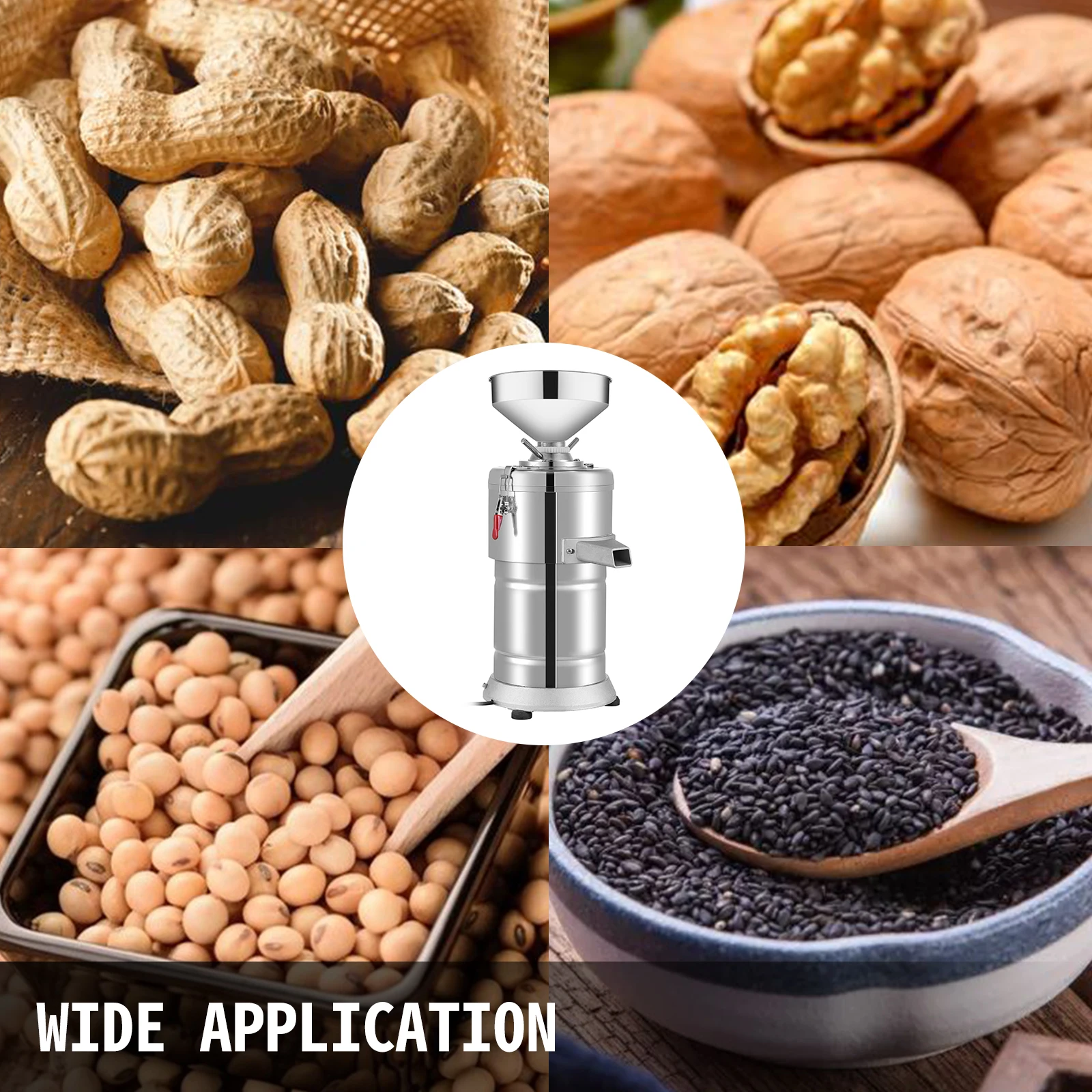 15Kg/h Peanut Butter Maker 1100W Electric Commercial Walnuts Nuts Stuff Grinding Miller Home Almond Sesame Pulping Machine