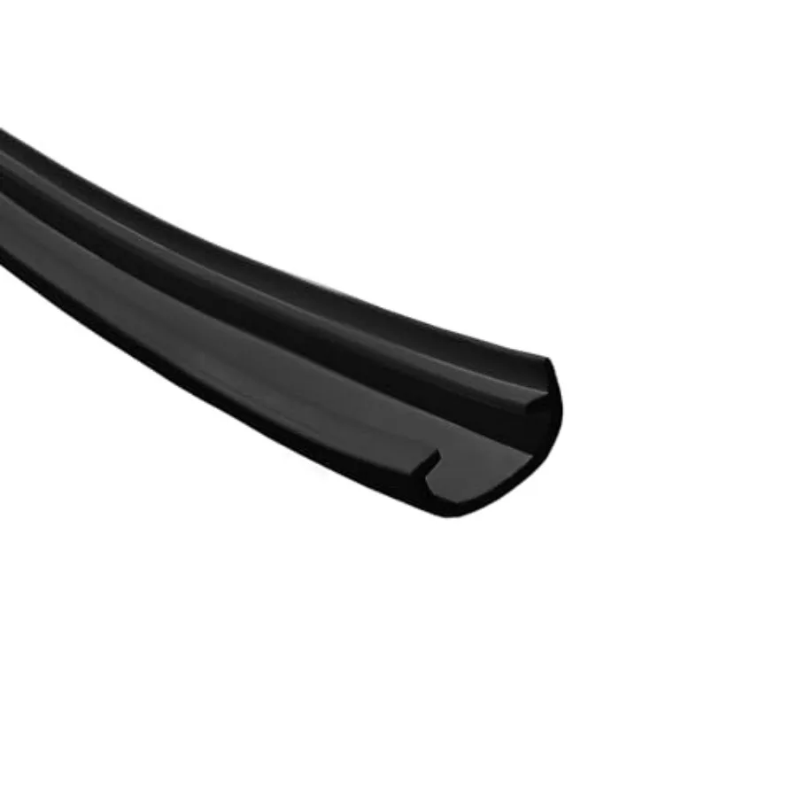 

Black RV Marine Camper Vinyl 5/8 x 50' Trim Molding Flexible Screw Cap Cover for Outdoor Use Durable Black Flexible Trim with L