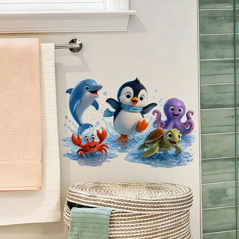 Bathroom Sink Area Backsplash Sticker Floral Waterproof Peel & Stick Removable for Apartment Bathroom Renovation