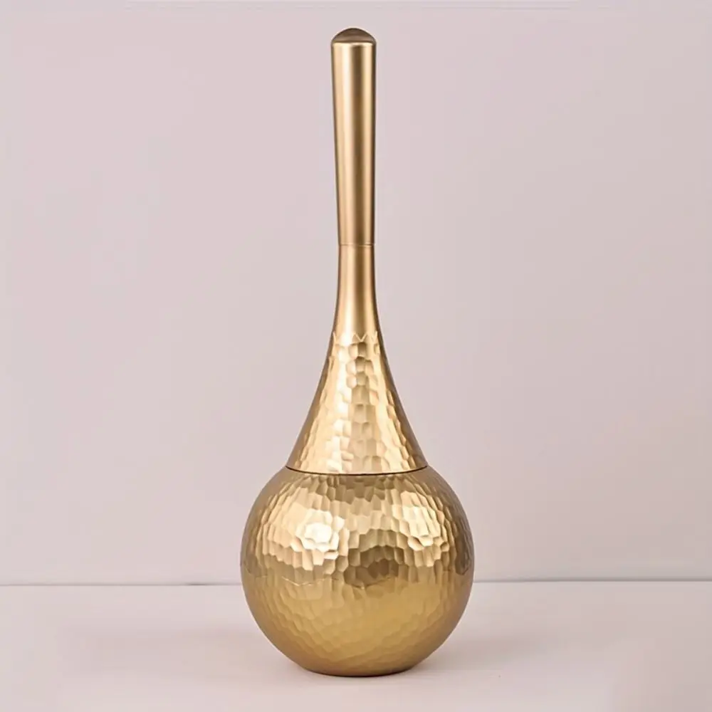 Luxury Gold Toilet Brush Set Replaceable Nylon Soft Bristle Brush Long Handle For WC Bathroom Accessories Cleaning Tools