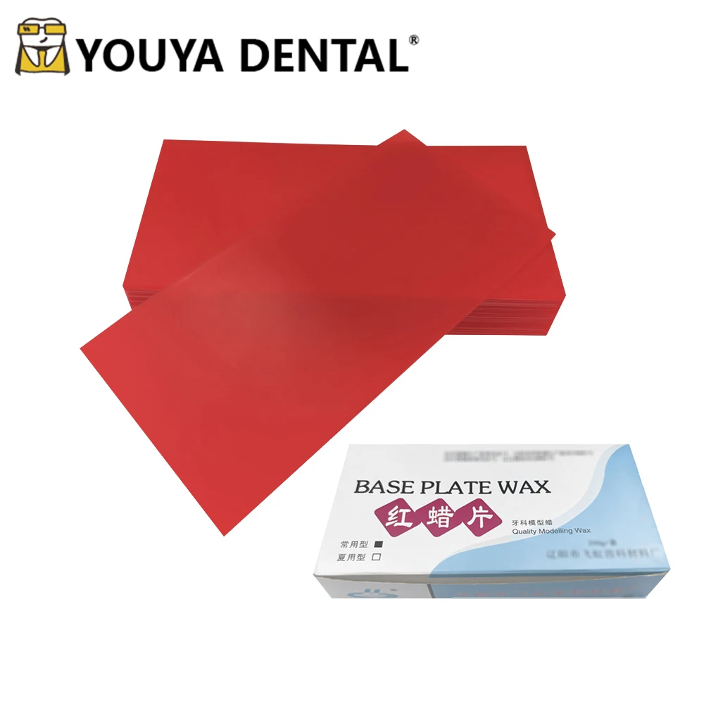 18pcs/box Dental Red Wax Plate Sheet 2.0mm Thickness Modeling Wax Mechanic Tooth Arrangement Material