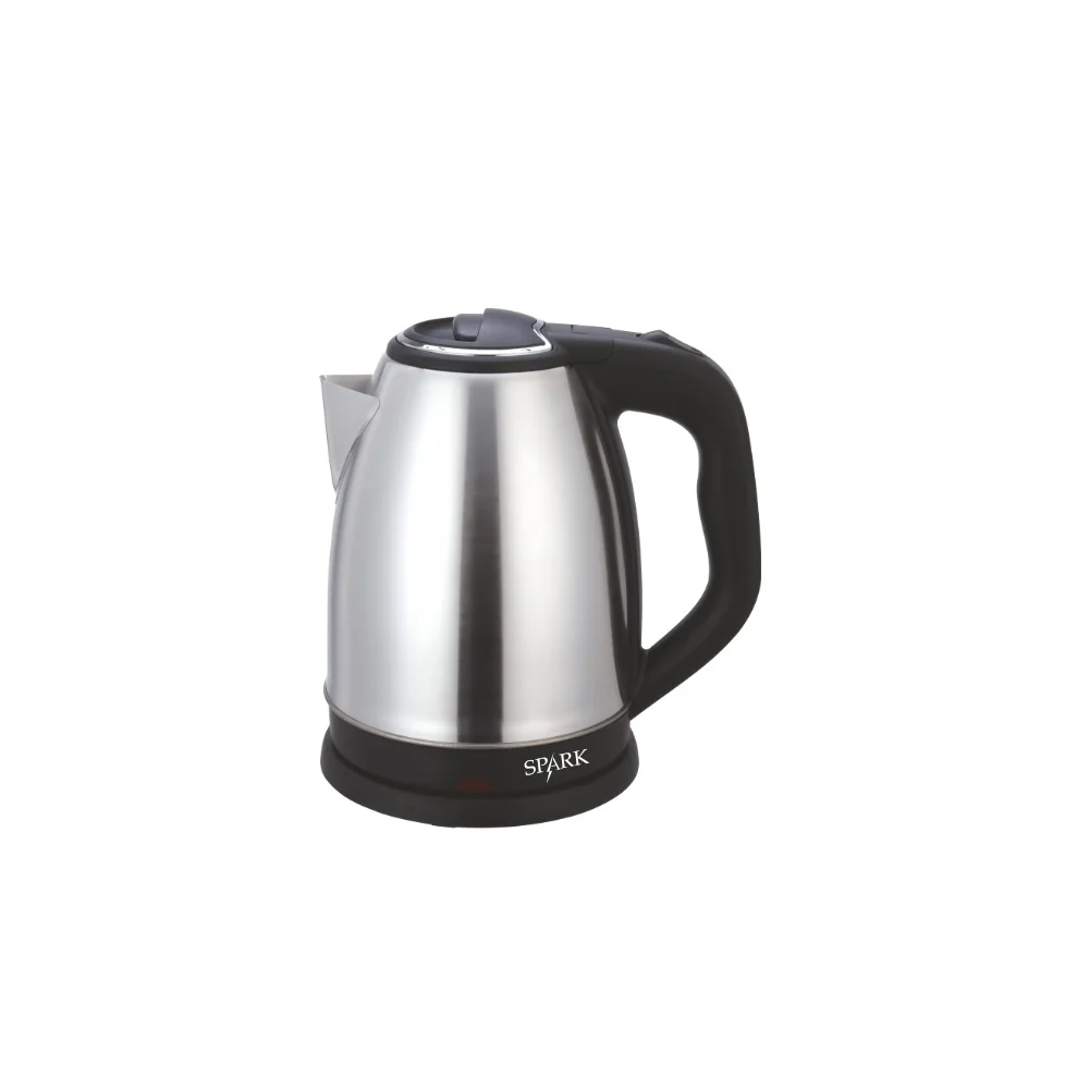 SPARK - HERVIDOR DE AGUA ELÉCTRICO 1,8L METÁLICO Libre de BPA y Otros Tóxicos BASE CON GIRO 360º TÉS INFUSIONES CAFÉS LECHE